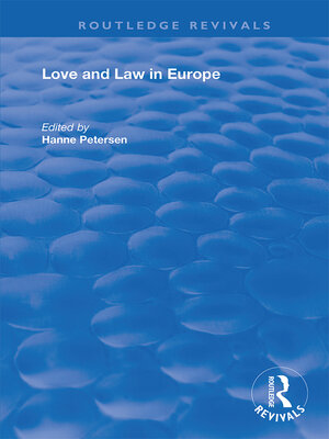 cover image of Love and Law in Europe